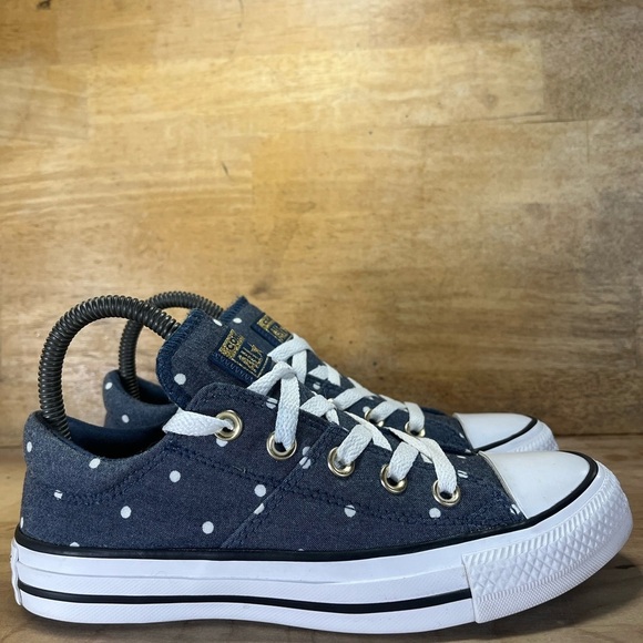 Converse Chuck Taylor Madison OX Womens Size 6 Shoes Sneakers Navy Gold 560688C - Picture 1 of 8